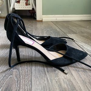 Strappy Lace Up Kitten Heel